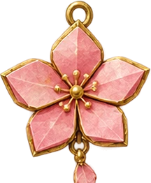 Flor de ume, amuleto de papel rosa